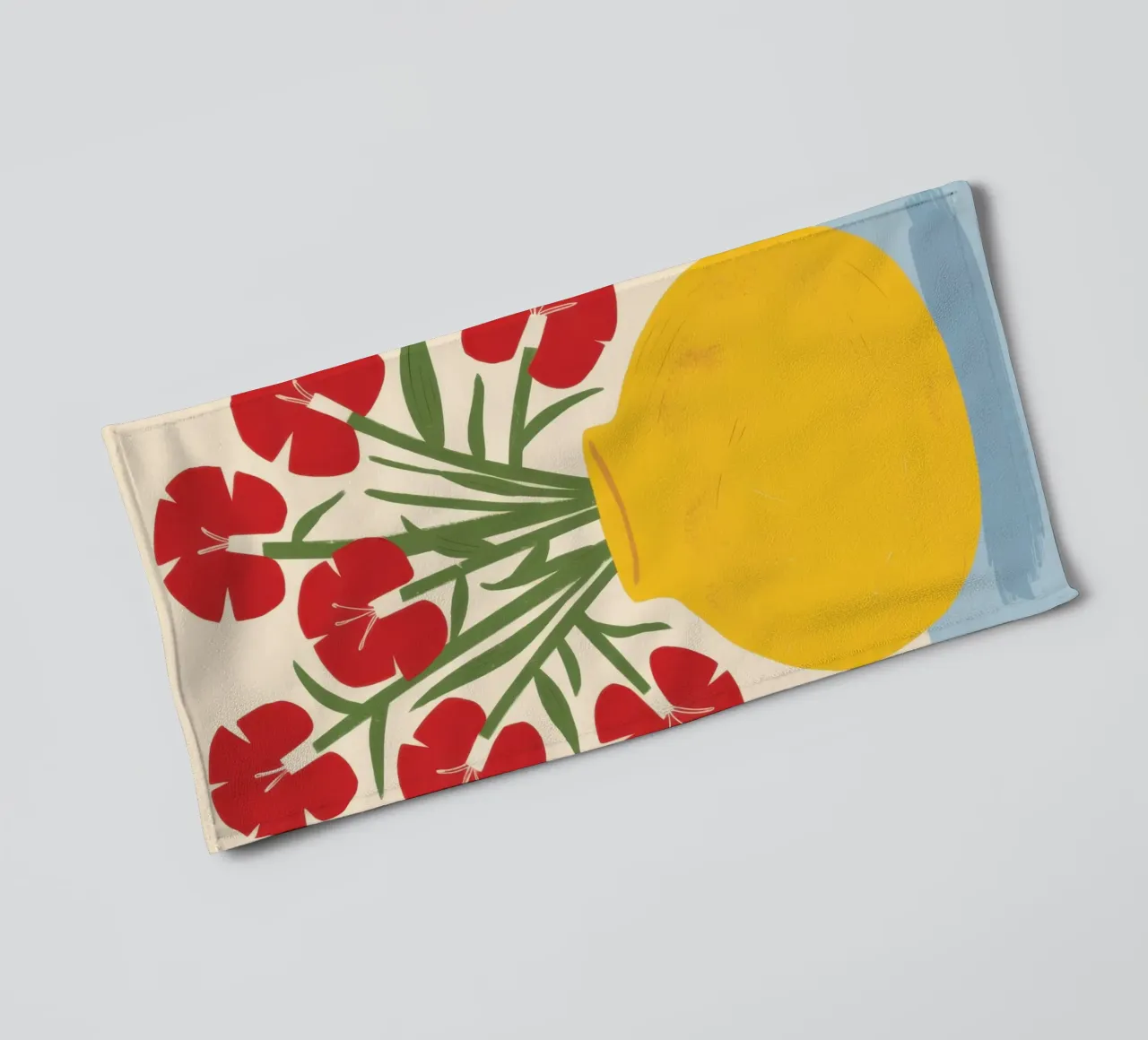 Red Carnation Radiance towel by Sentinel Glow