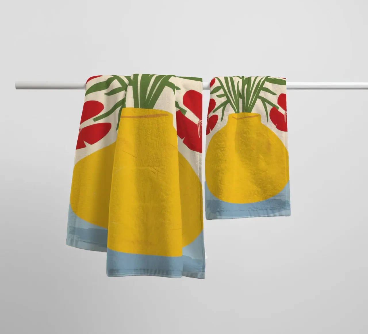 Red Carnation Radiance towel by Sentinel Glow