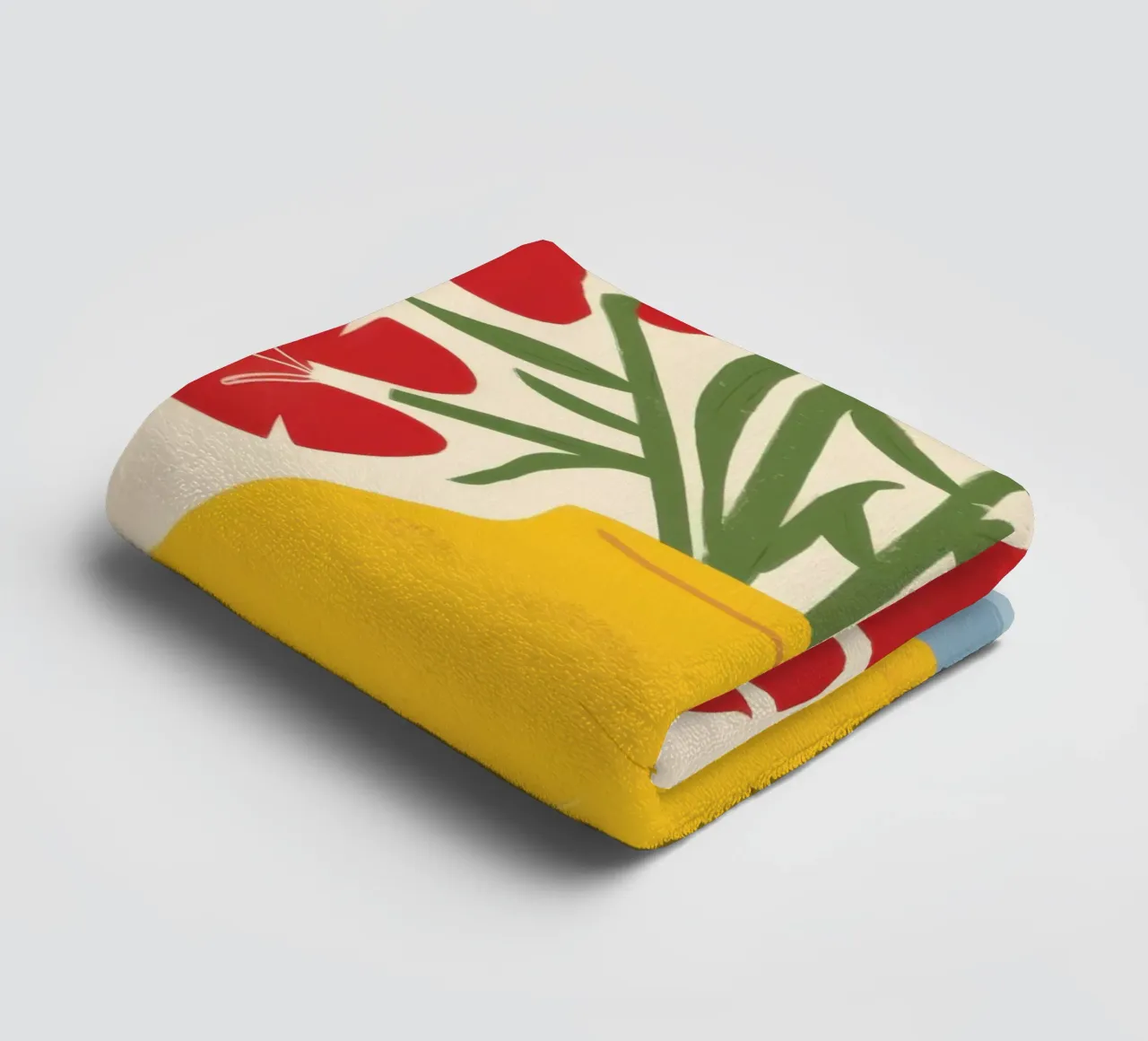 Red Carnation Radiance towel by Sentinel Glow