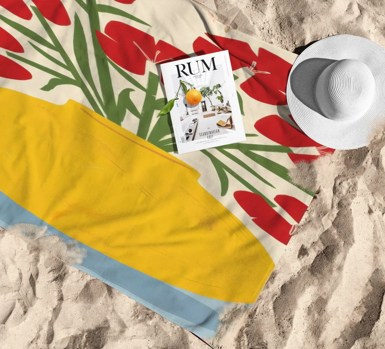 Red Carnation Radiance beach towel by Sentinel Glow