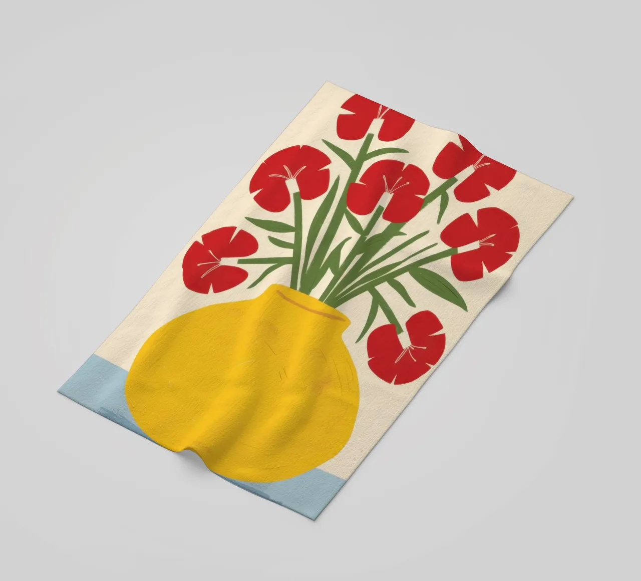 Red Carnation Radiance beach towel by Sentinel Glow