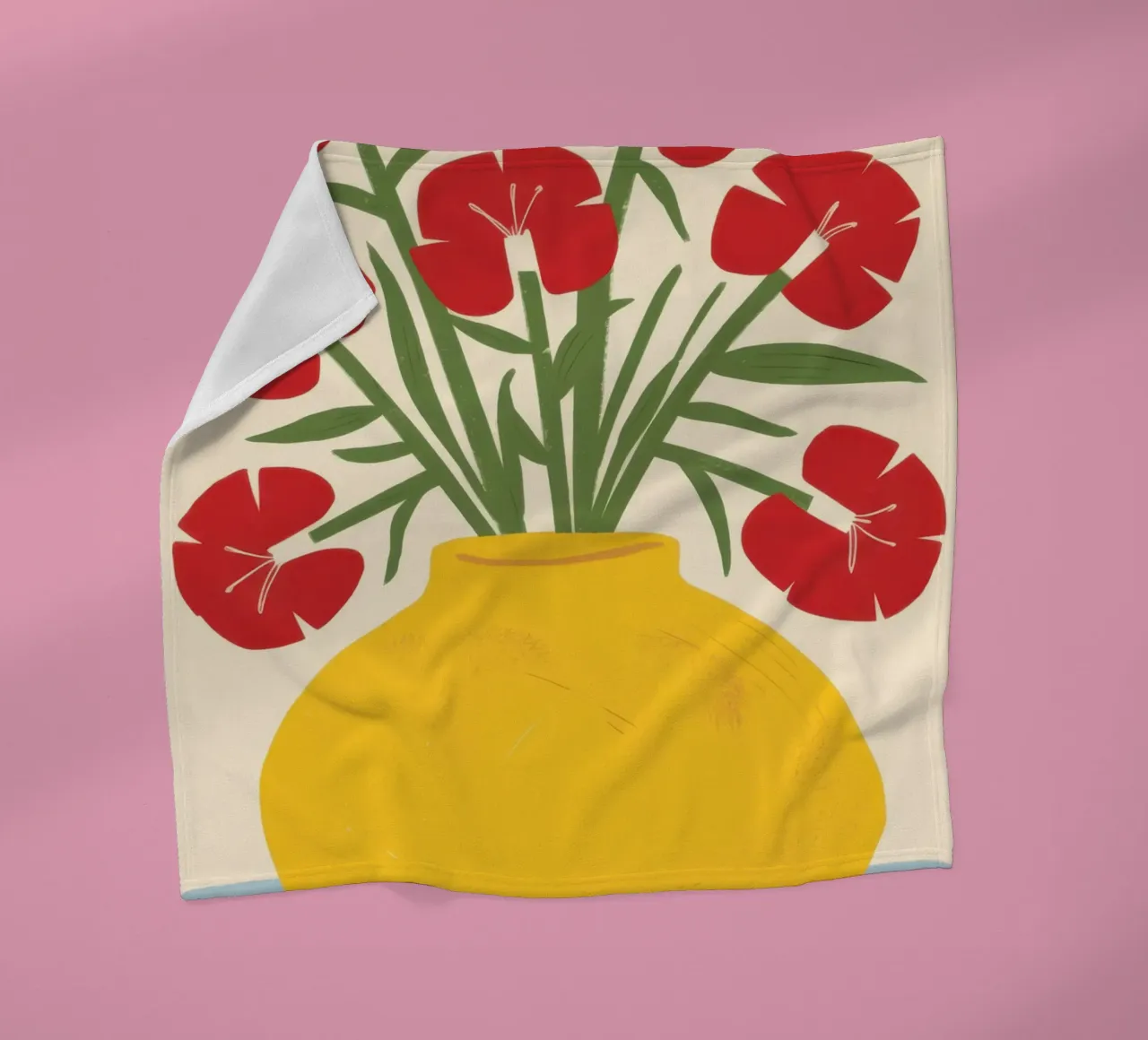 Red Carnation Radiance fleece blanket by Sentinel Glow