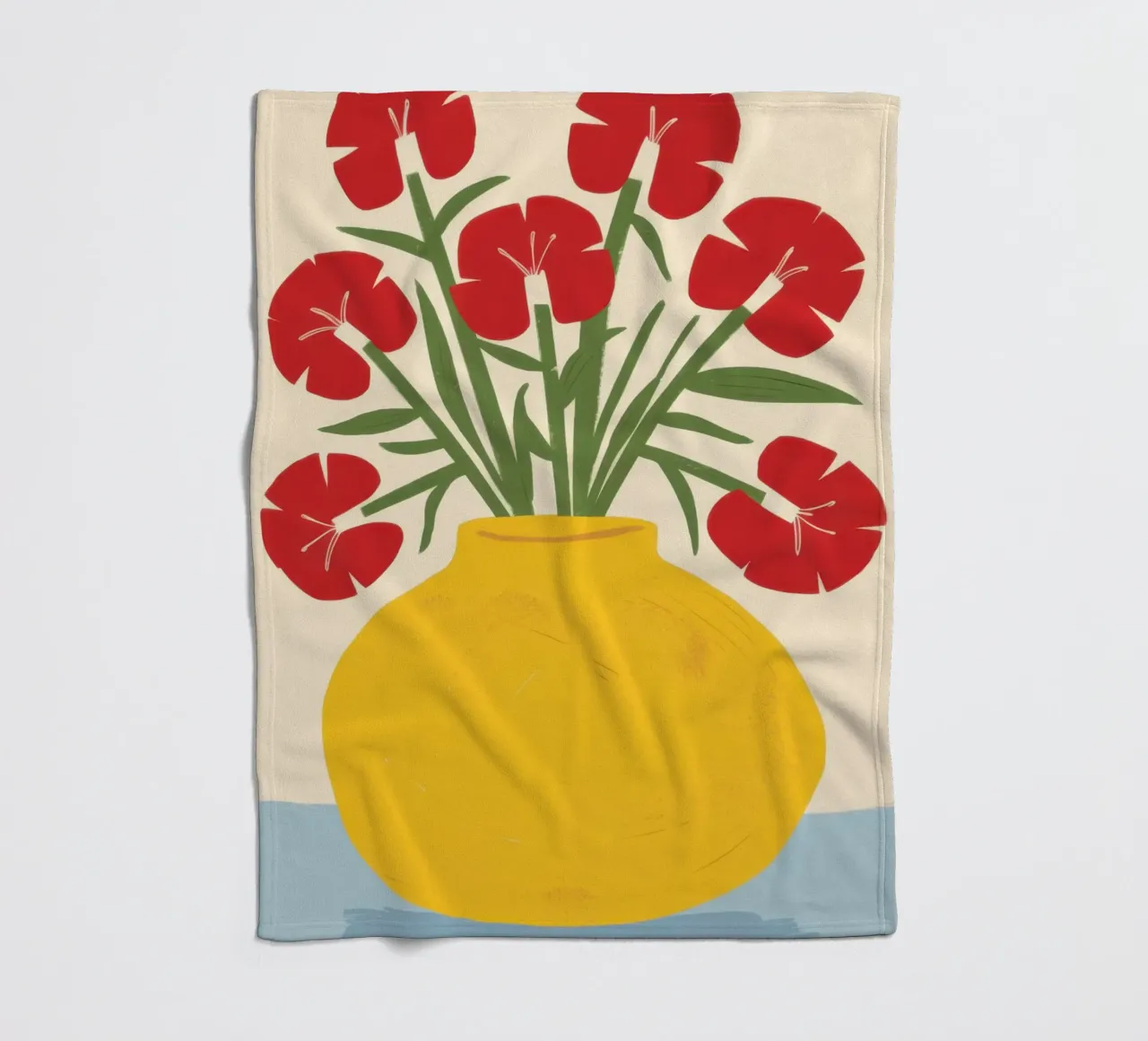 Red Carnation Radiance fleece blanket by Sentinel Glow