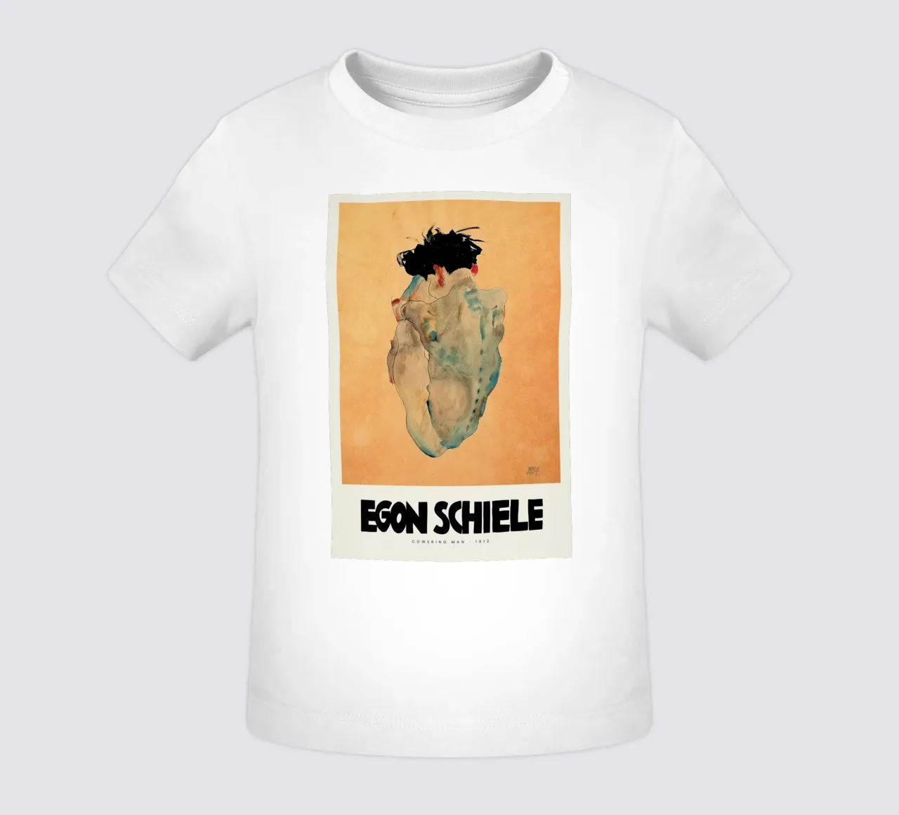 Schiele - Cowering Man II maglietta neonato da Vintage by JUNIQE