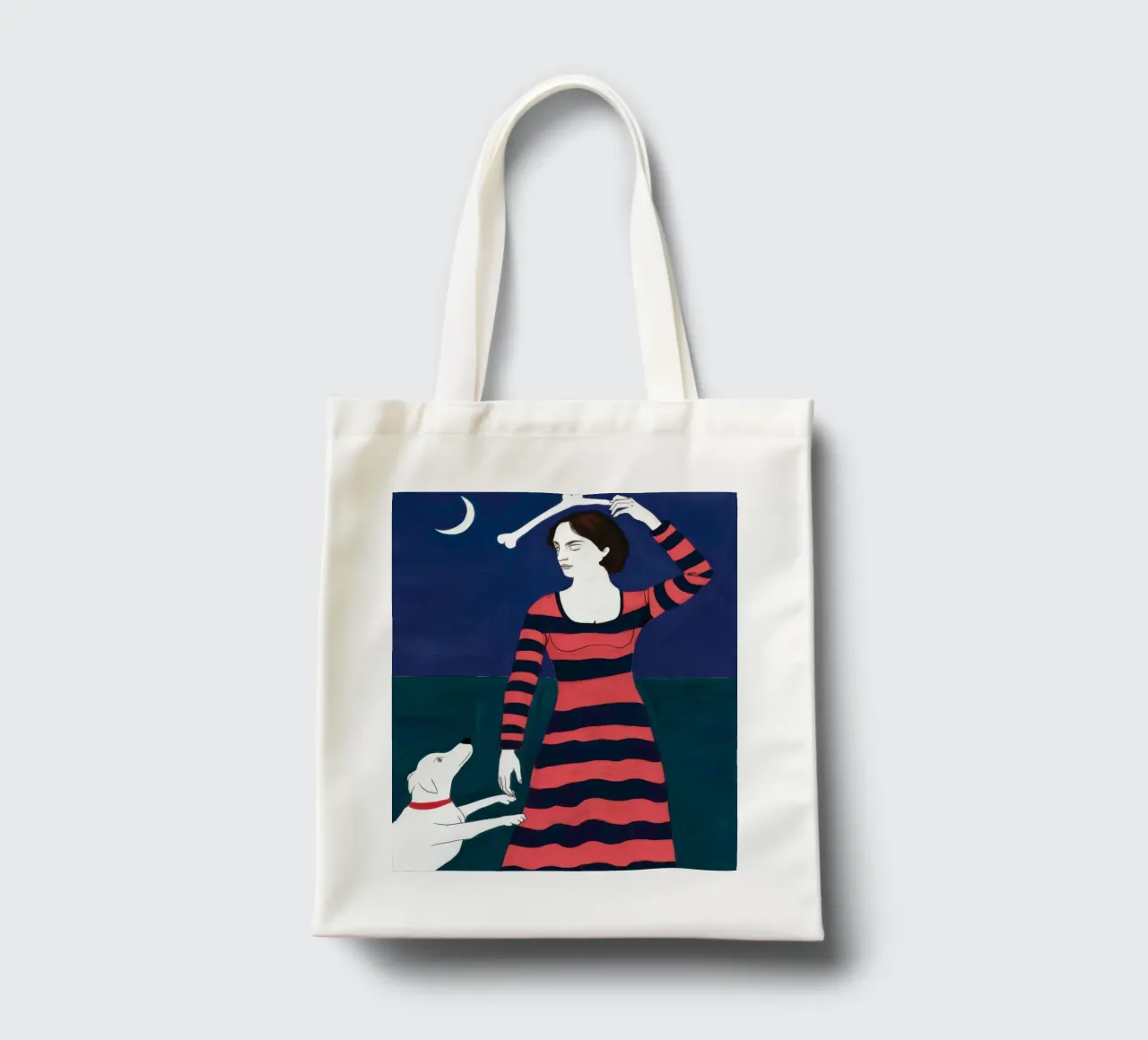 Osso e cane borsa in juta da Marigold Tiga