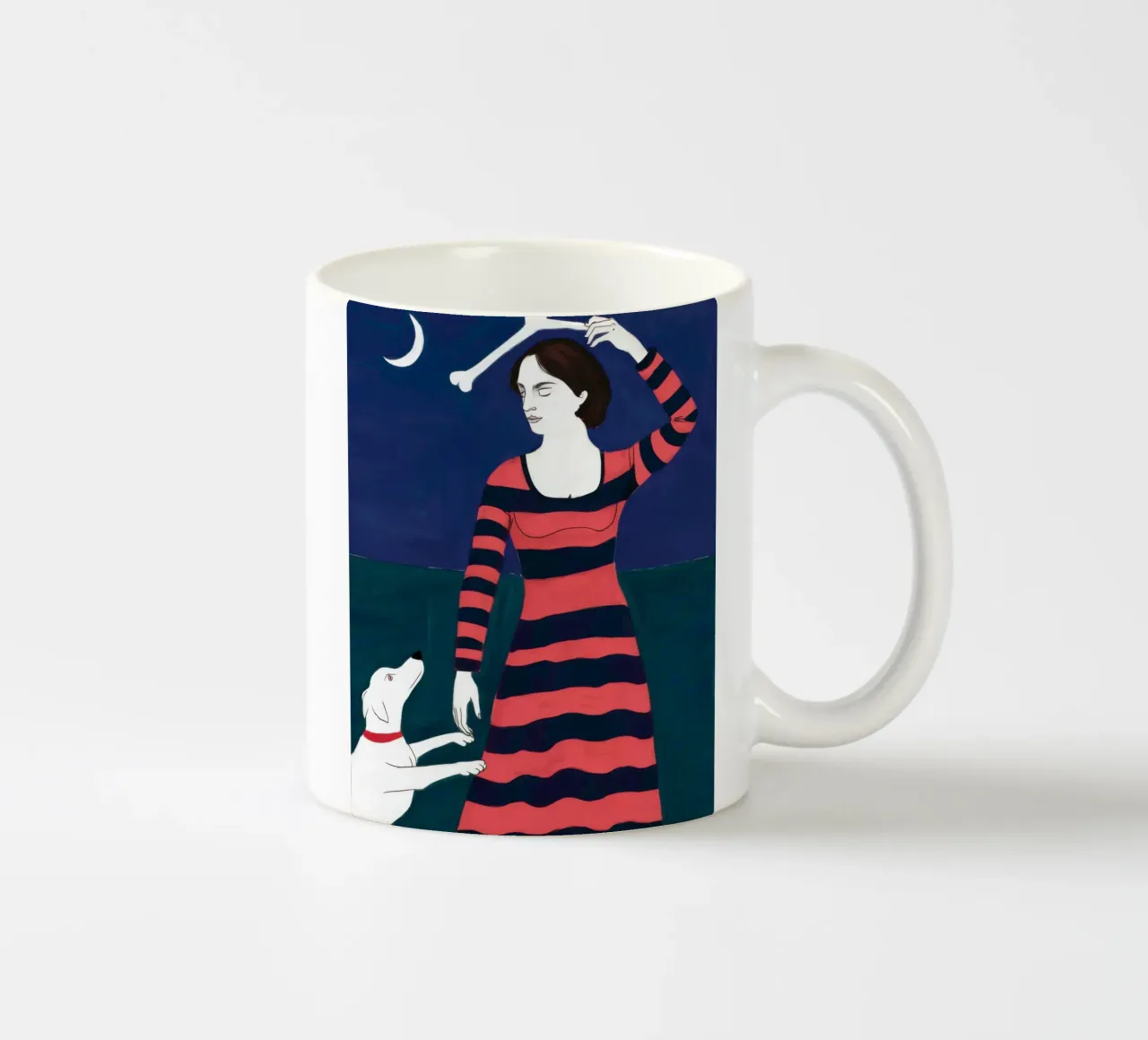 Osso e cane tazza in ceramica da Marigold Tiga