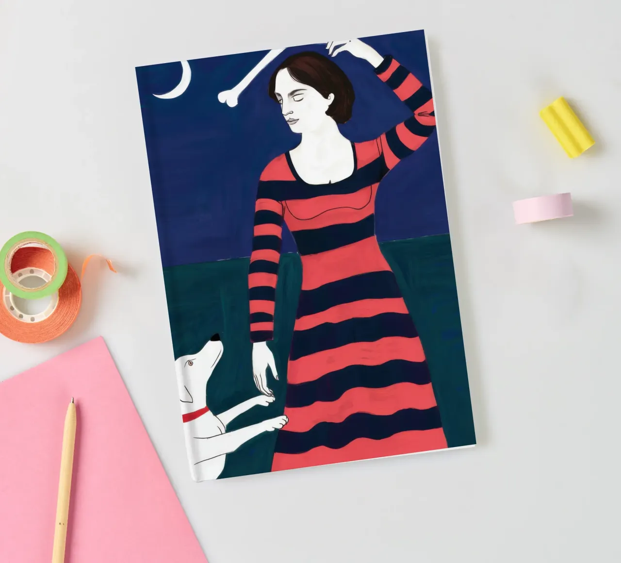 Bone and Dog notebook by Marigold Tiga