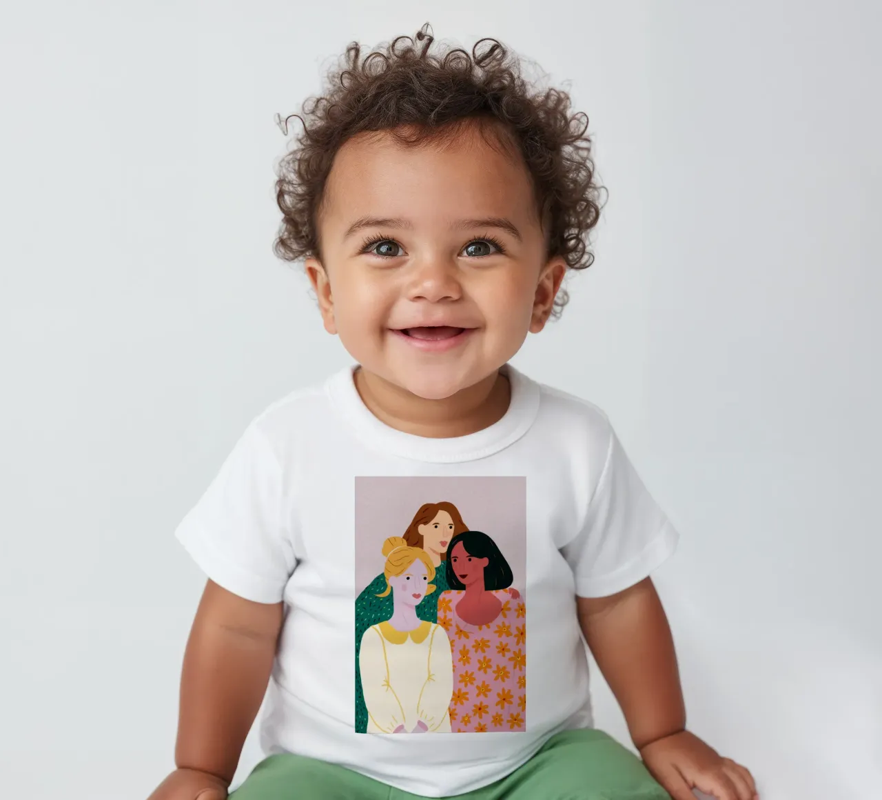 Friendship's Floral Embrace baby t-shirt by Sentinel Glow