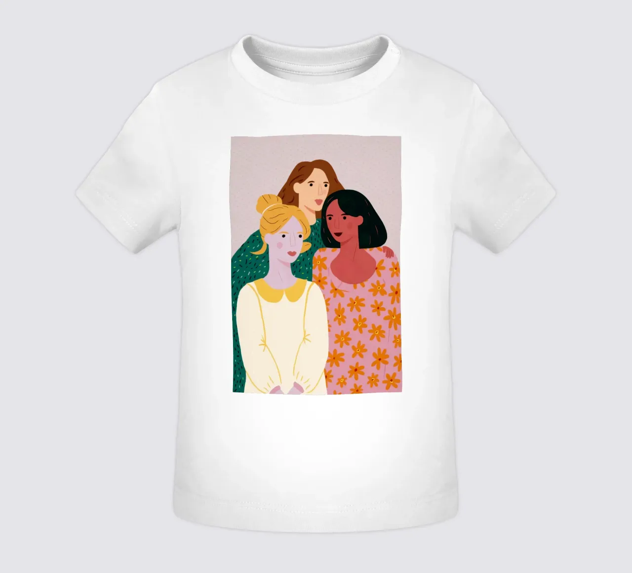 Friendship's Floral Embrace baby t-shirt by Sentinel Glow