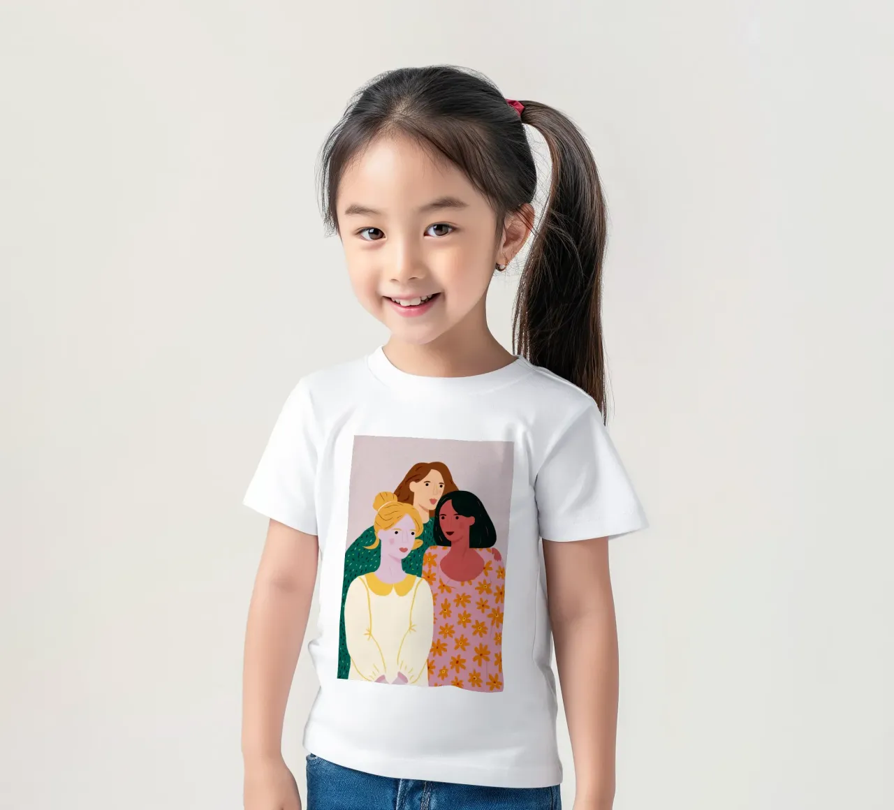 Friendship's Floral Embrace kids t-shirt by Sentinel Glow