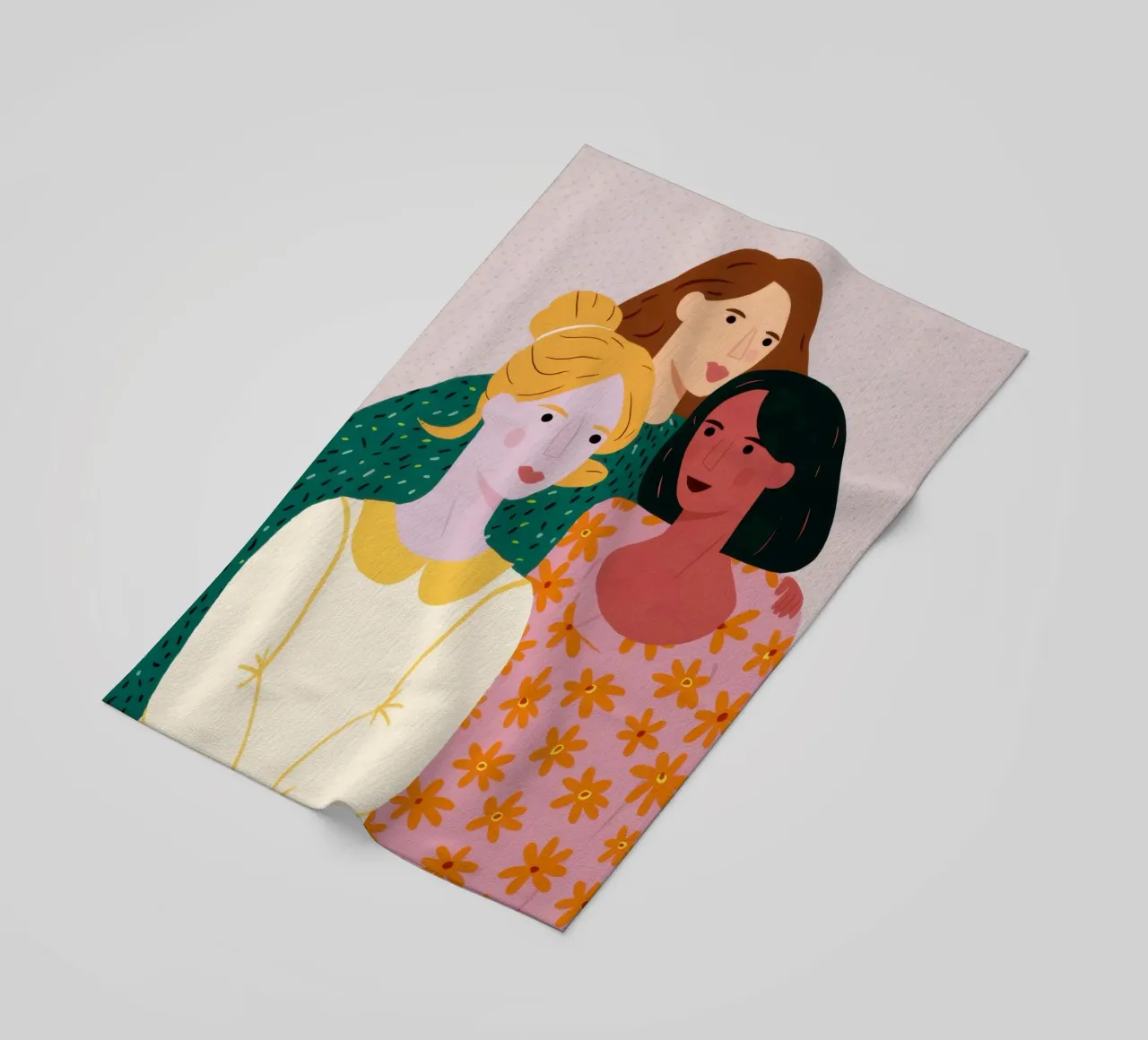 Friendship's Floral Embrace beach towel by Sentinel Glow