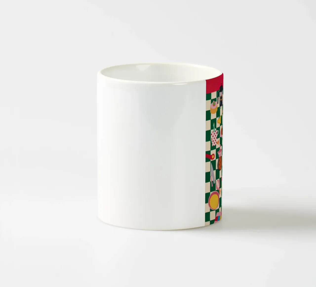 Festa astratta a scacchi tazza in ceramica da Pale Aura