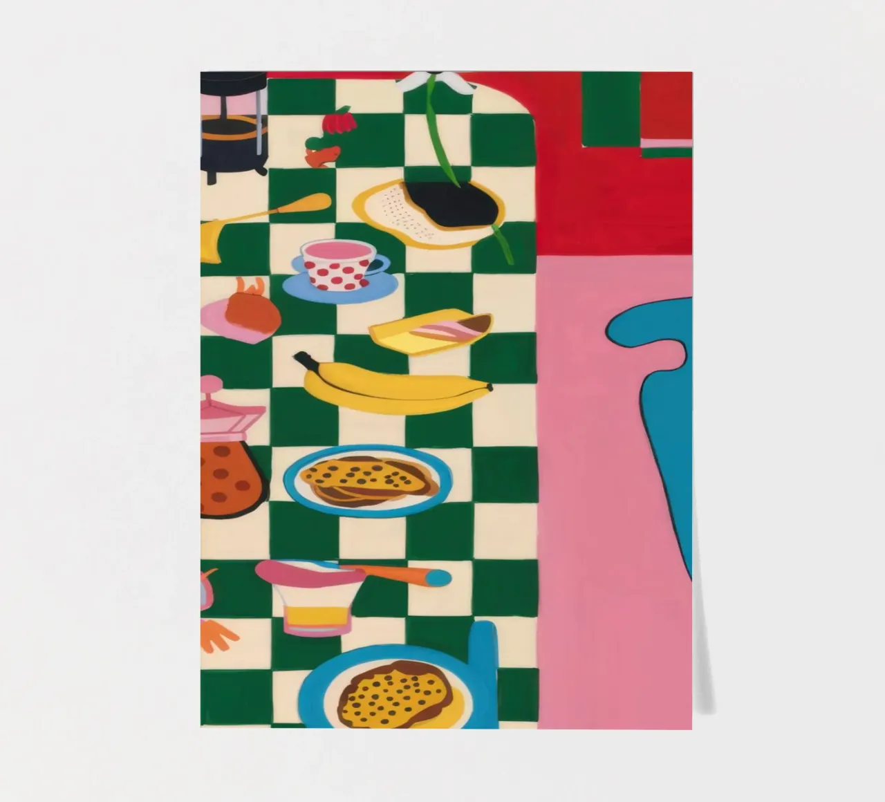Checkered Abstract Feast sticker sheet by Pale Aura