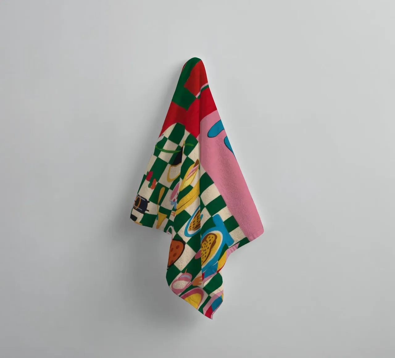 Checkered Abstract Feast towel by Pale Aura