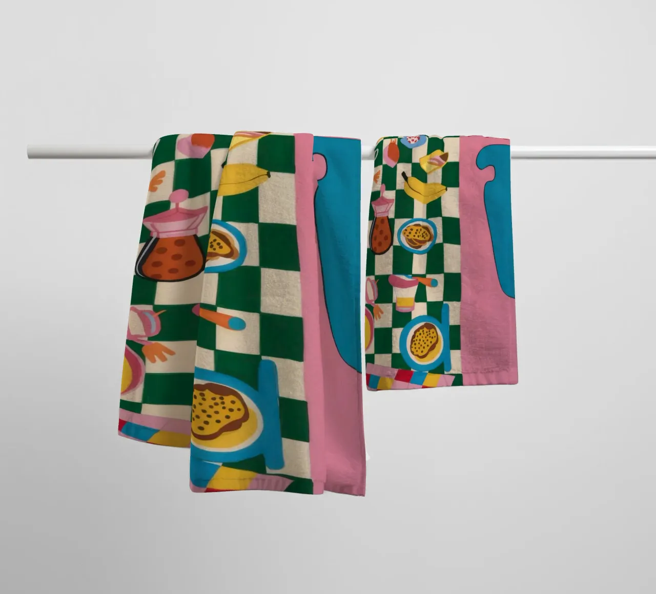 Checkered Abstract Feast towel by Pale Aura