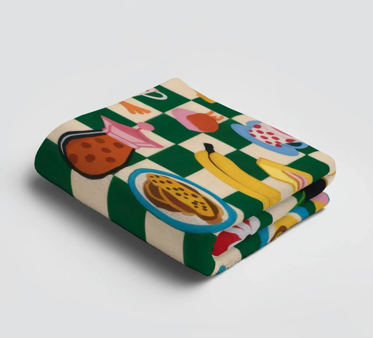 Checkered Abstract Feast towel by Pale Aura