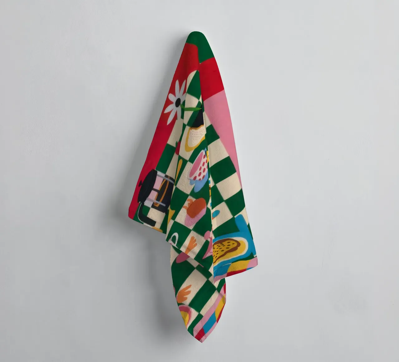 Checkered Abstract Feast towel by Pale Aura