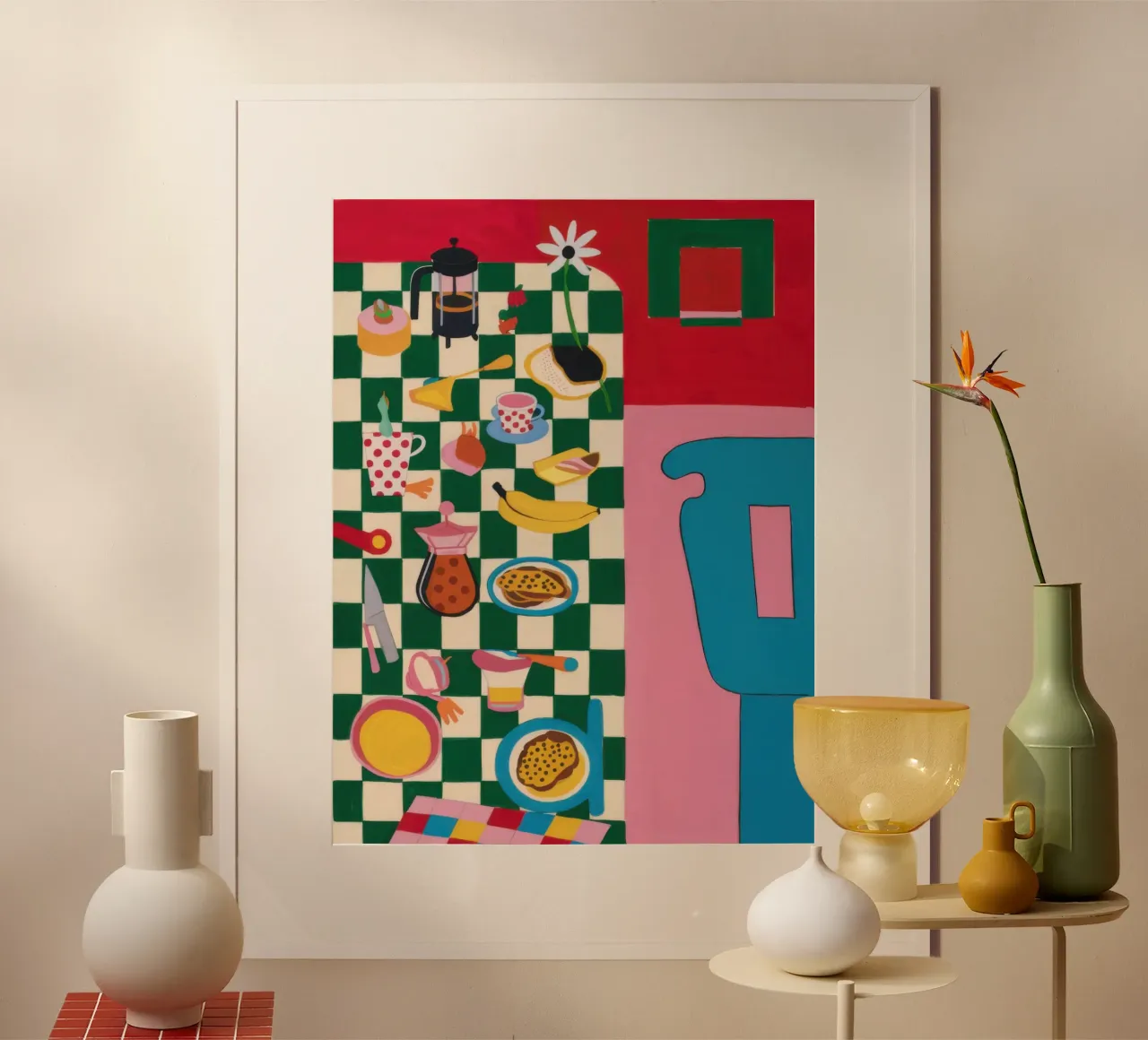 Checkered Abstract Feast hahnemühle by Pale Aura