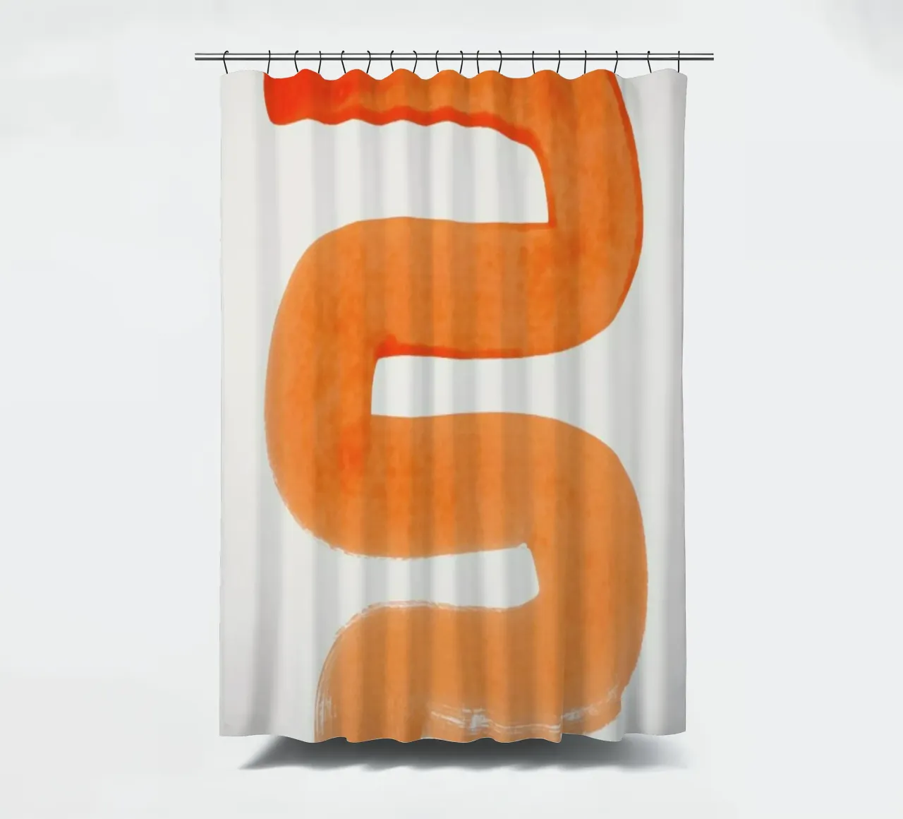 Orange Wiggle cortina de baño de EnShape