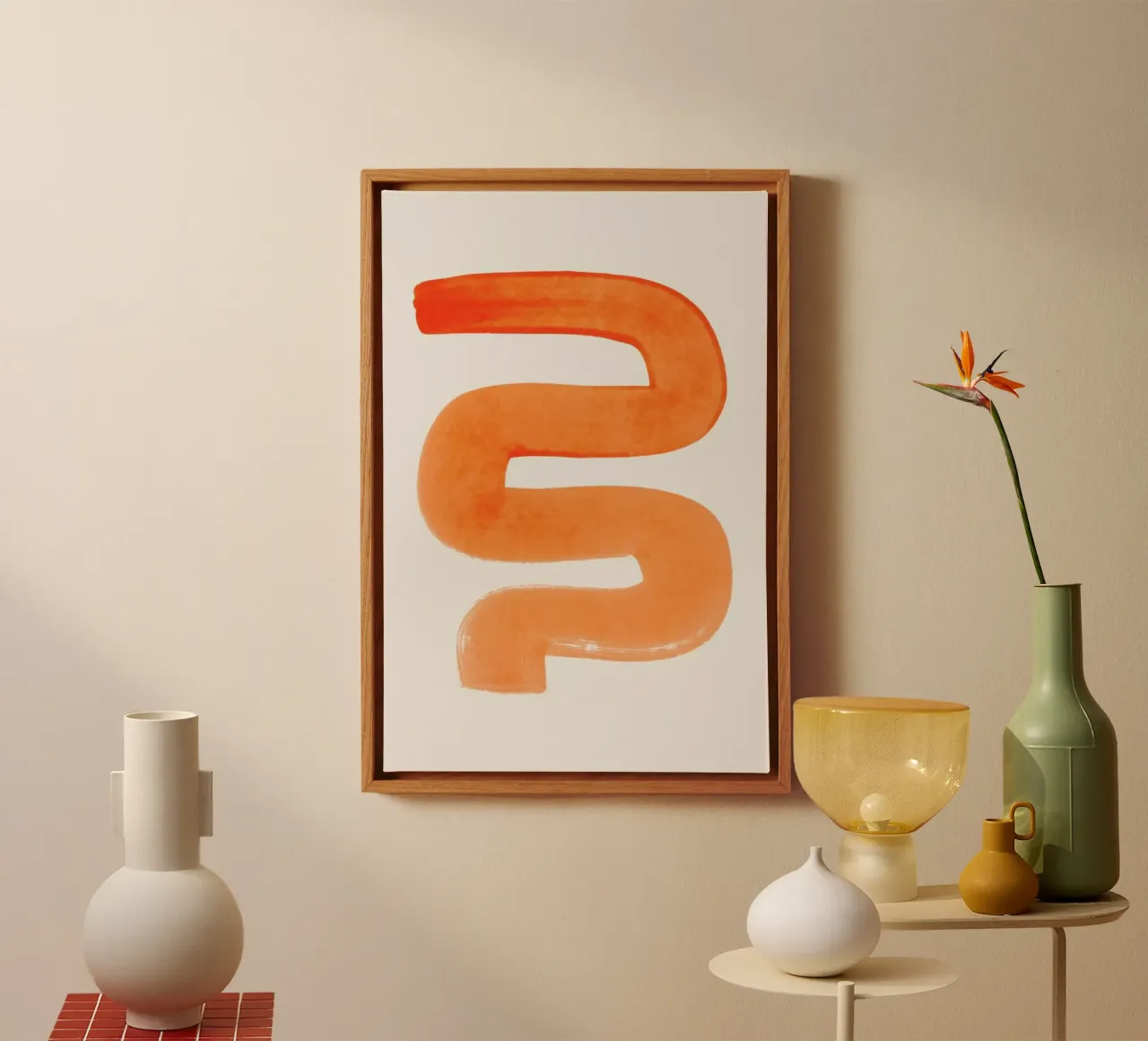 Orange Wiggle tela con Cornice a cassetta da EnShape