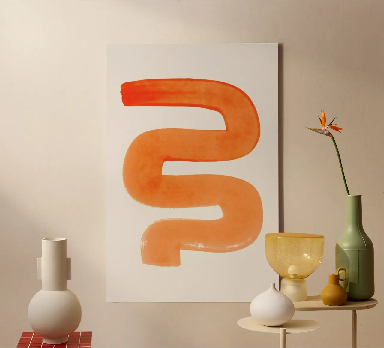 Orange Wiggle tela con Cornice a cassetta da EnShape