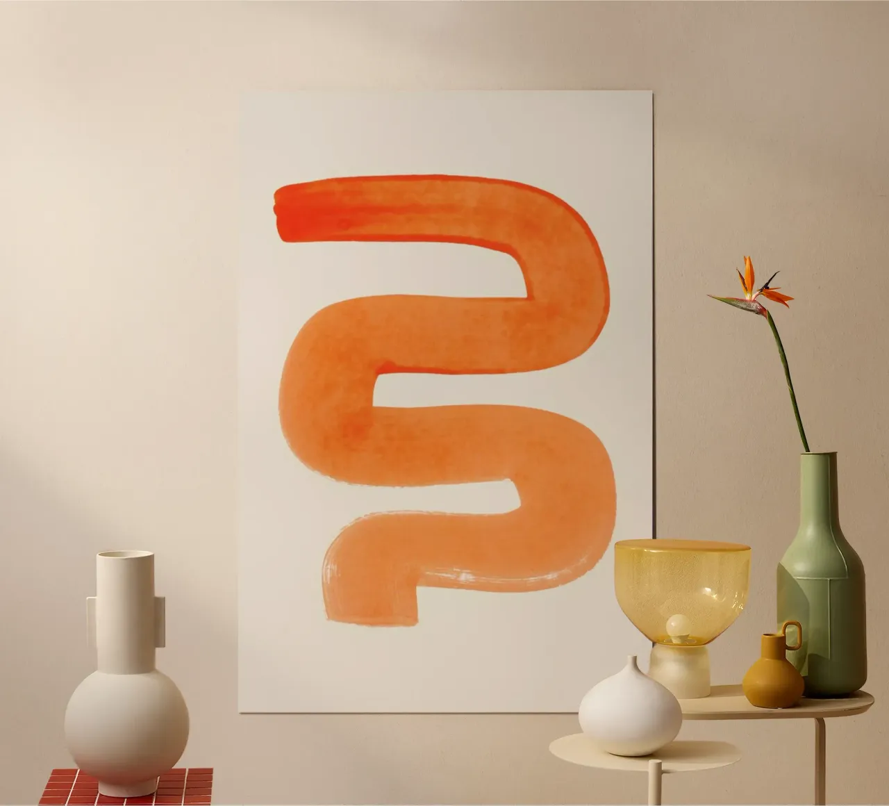 Orange Wiggle carta hahnemühle da EnShape