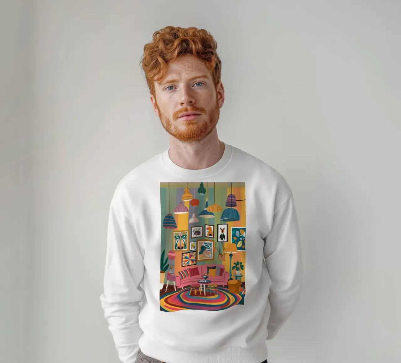 Maximalist Reading Room sweatshirt by Marigold Tiga