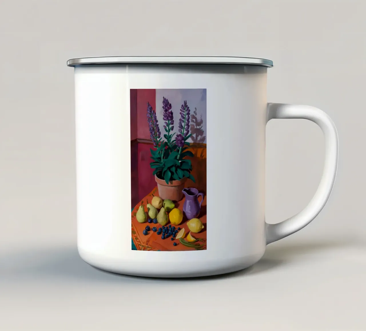 Lavanda e uva tazza in smalto da Stone Decade