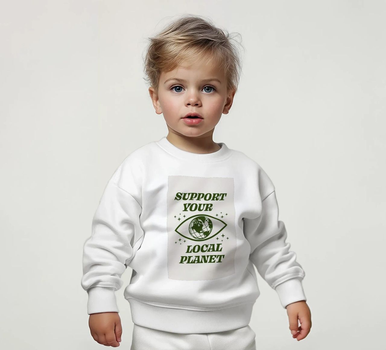 Support Your Local Planet sudadera de bebé de cafelab
