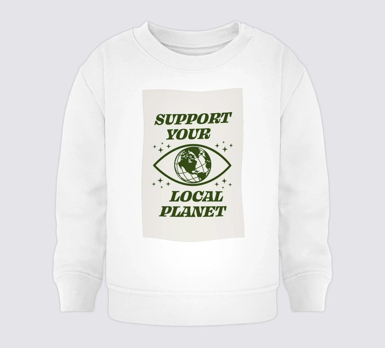 Support Your Local Planet sudadera de bebé de cafelab