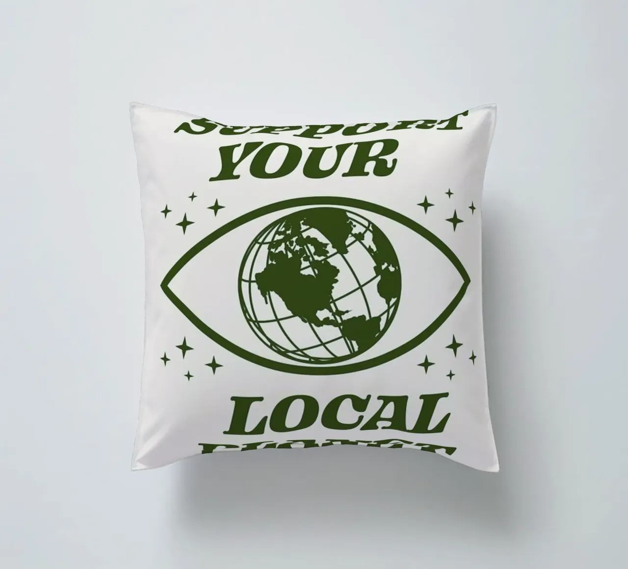 Support Your Local Planet Kissen von cafelab