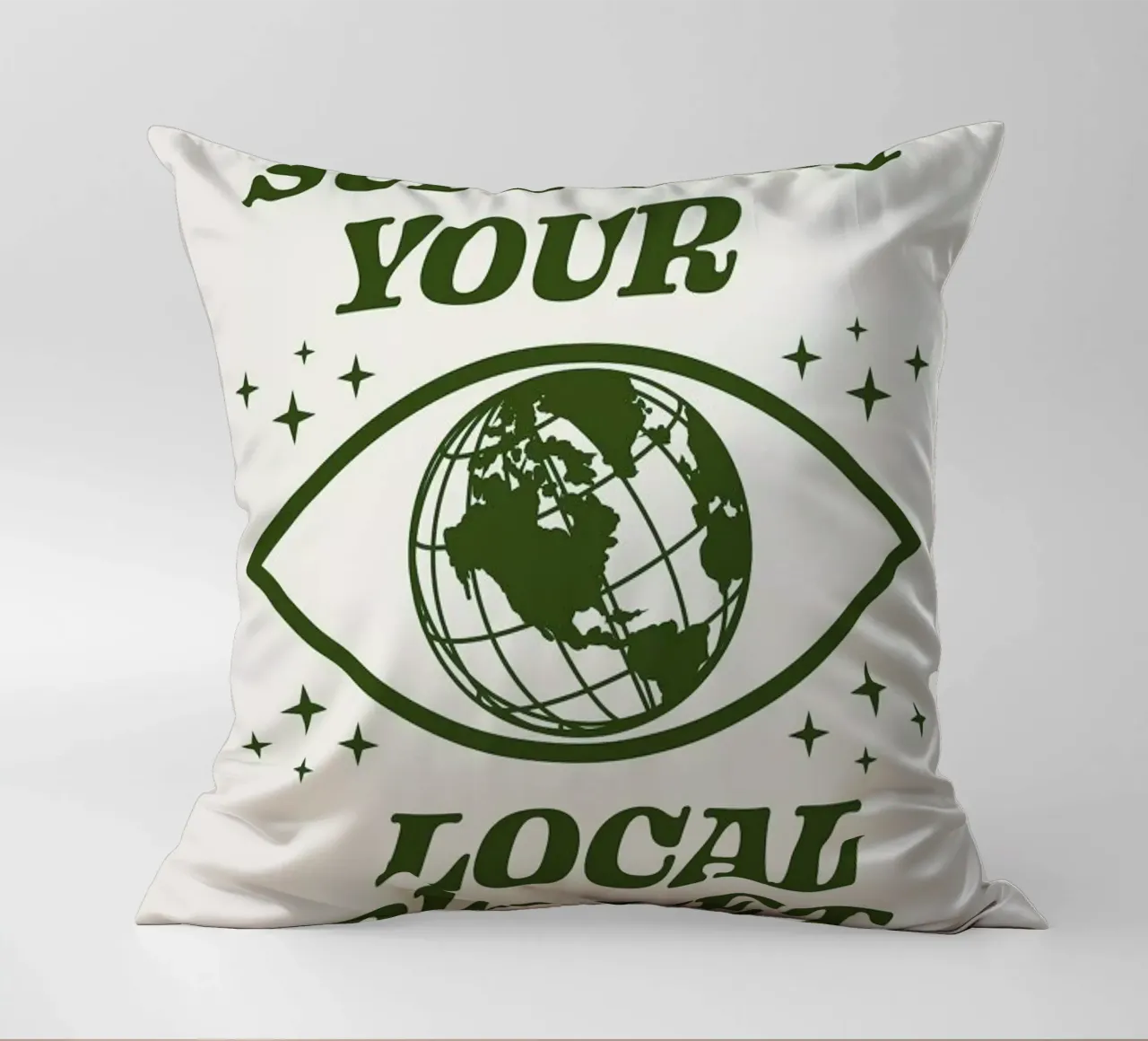 Support Your Local Planet Kissen von cafelab