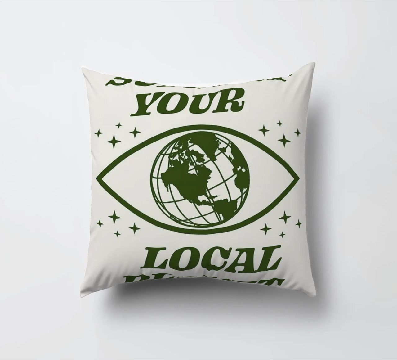 Support Your Local Planet cuscino da cafelab