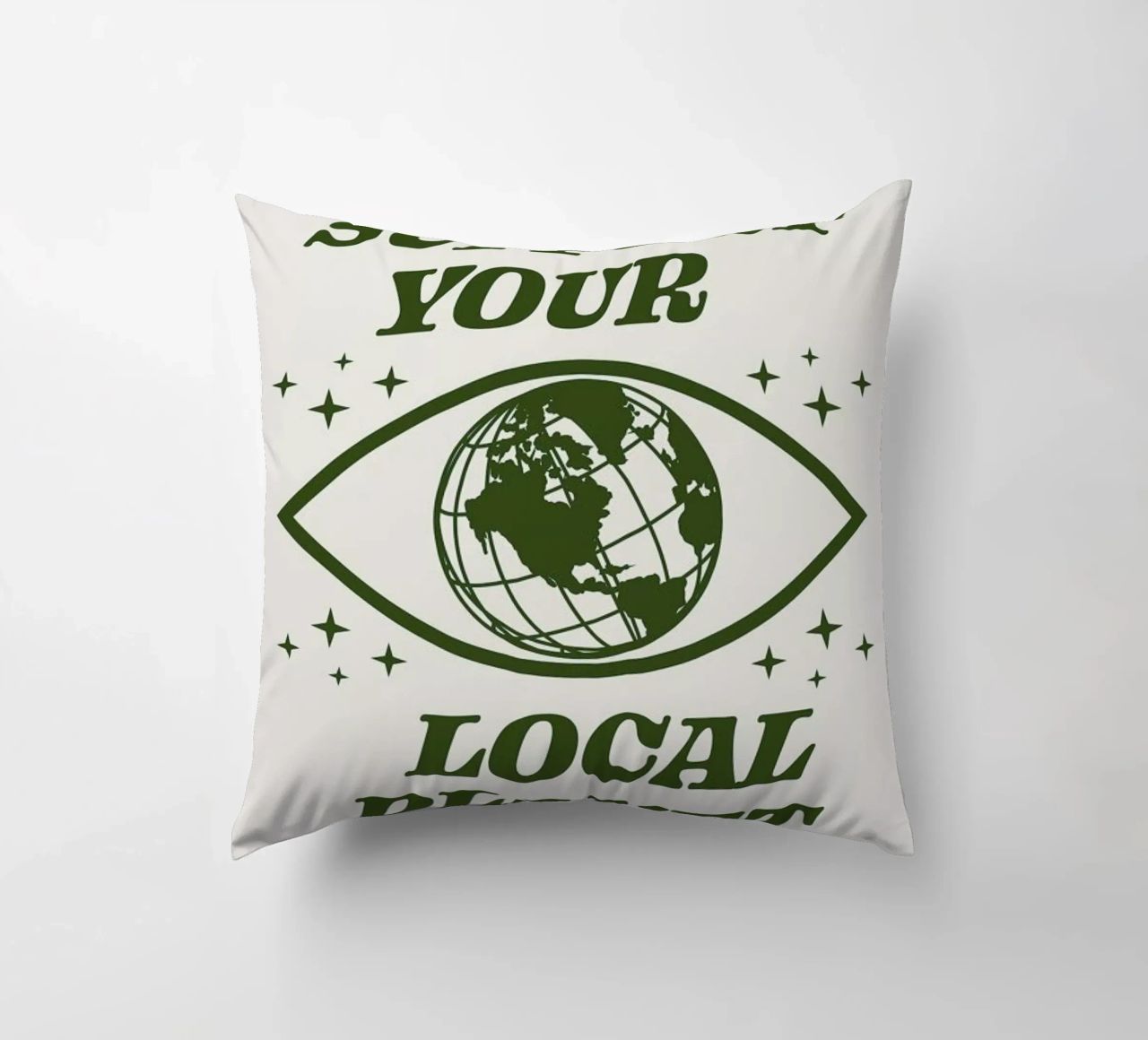 Support Your Local Planet cuscino da cafelab