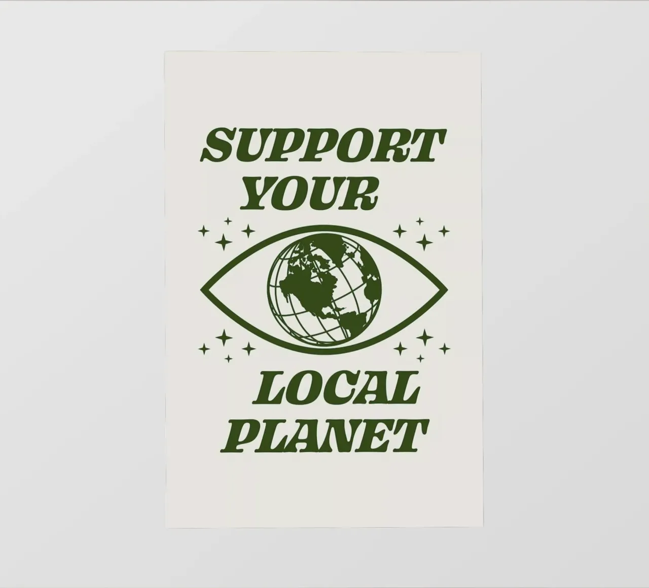 Support Your Local Planet Backlit Folie von cafelab