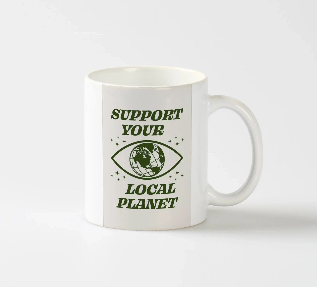 Support Your Local Planet tazza in ceramica da cafelab