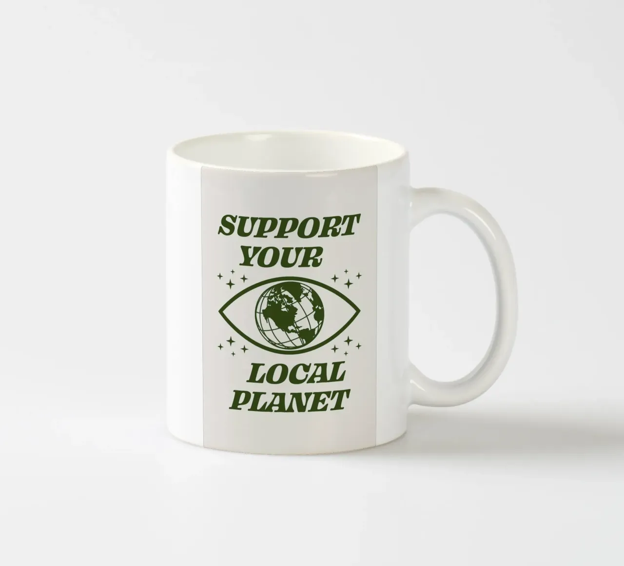 Support Your Local Planet keramische mok van cafelab