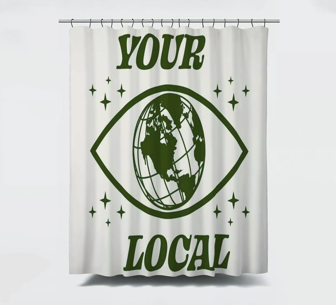 Support Your Local Planet tenda da doccia da cafelab