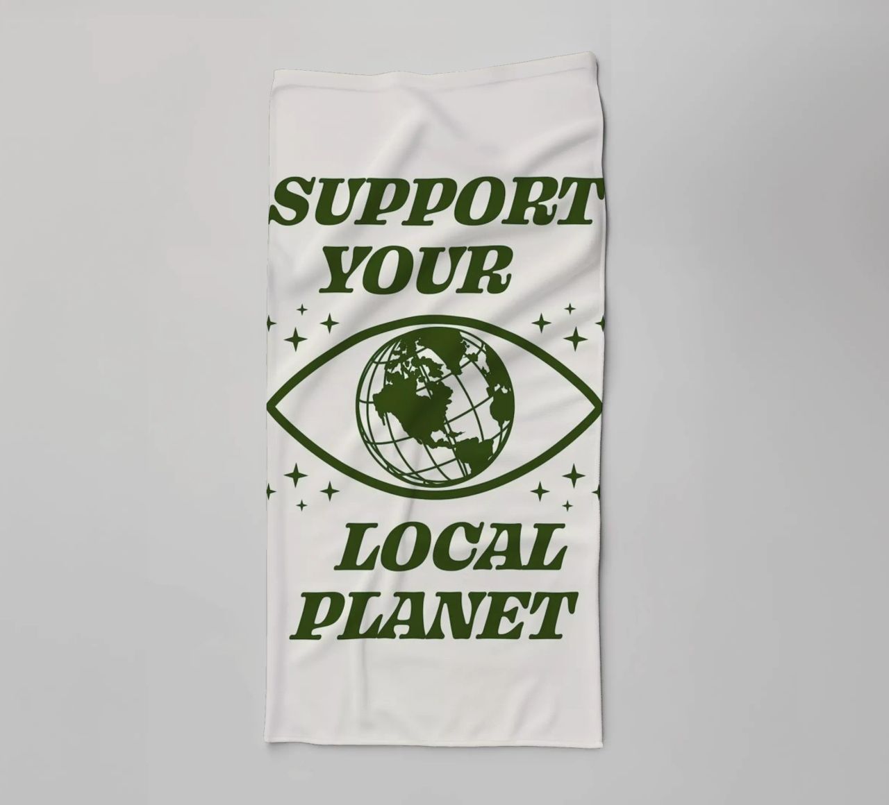 Support Your Local Planet Handtuch von cafelab