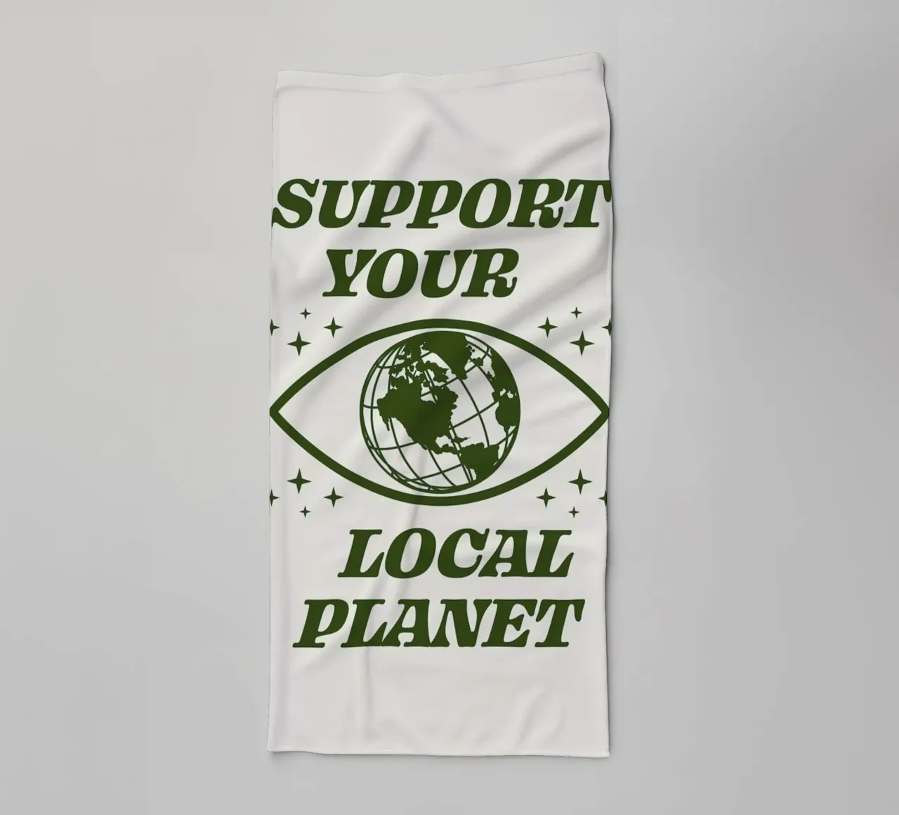 Support Your Local Planet serviette de bain de cafelab
