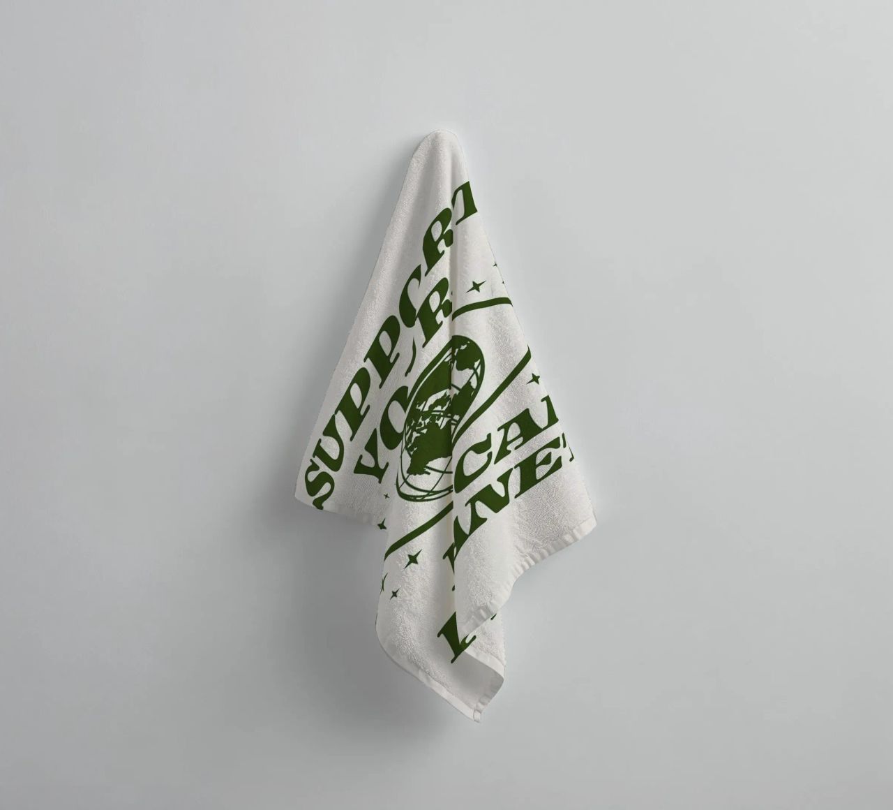 Support Your Local Planet Handtuch von cafelab