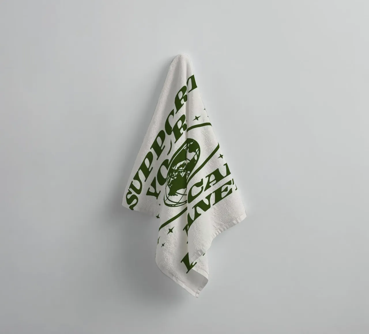 Support Your Local Planet serviette de bain de cafelab