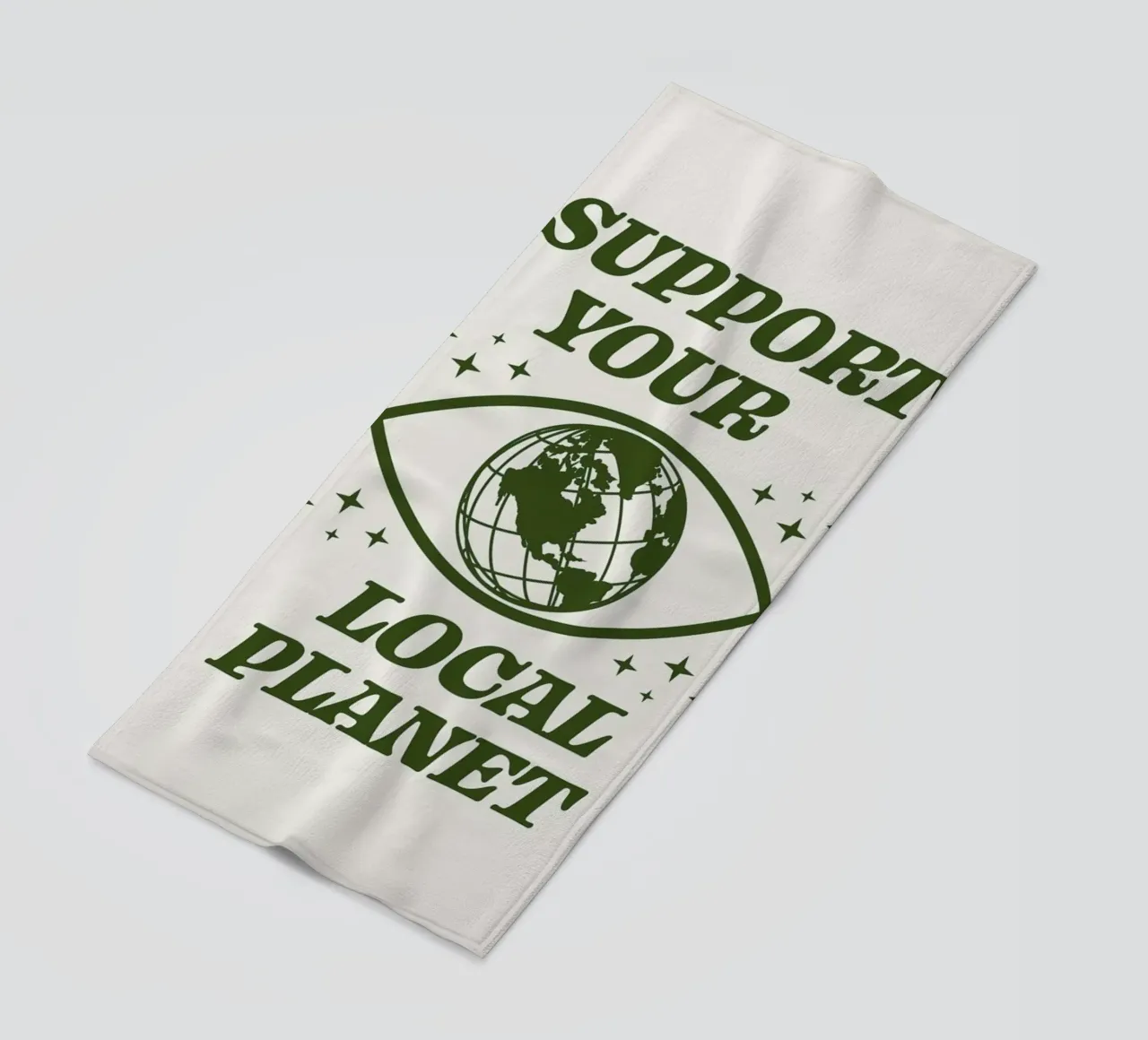 Support Your Local Planet Strandtuch von cafelab