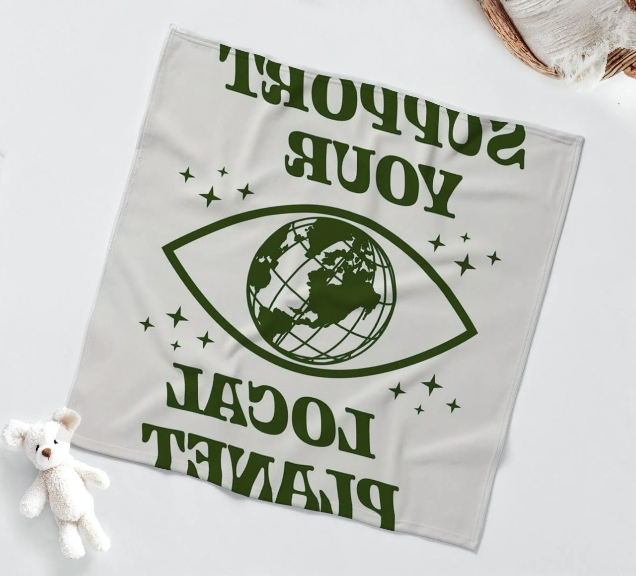 Support Your Local Planet coperta in pile da cafelab