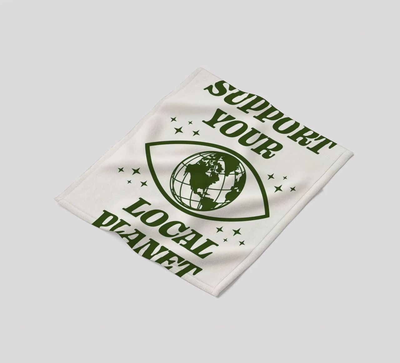 Support Your Local Planet coperta in pile da cafelab