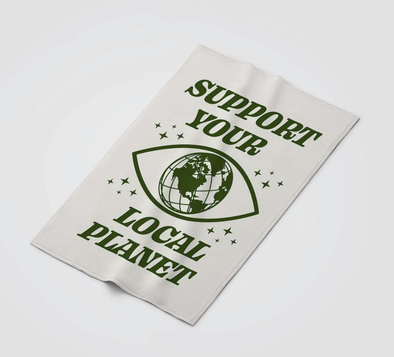 Support Your Local Planet coperta in pile da cafelab