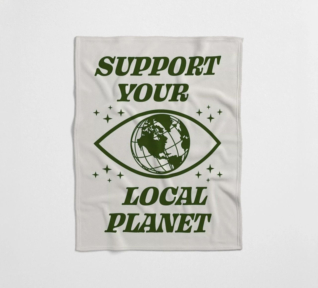Support Your Local Planet coperta in pile da cafelab