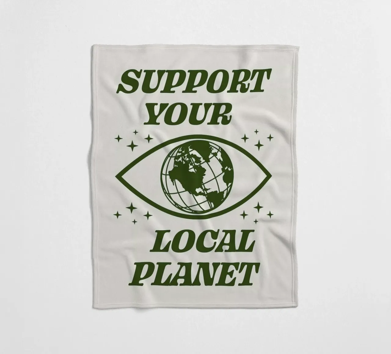 Support Your Local Planet Fleecedecke von cafelab