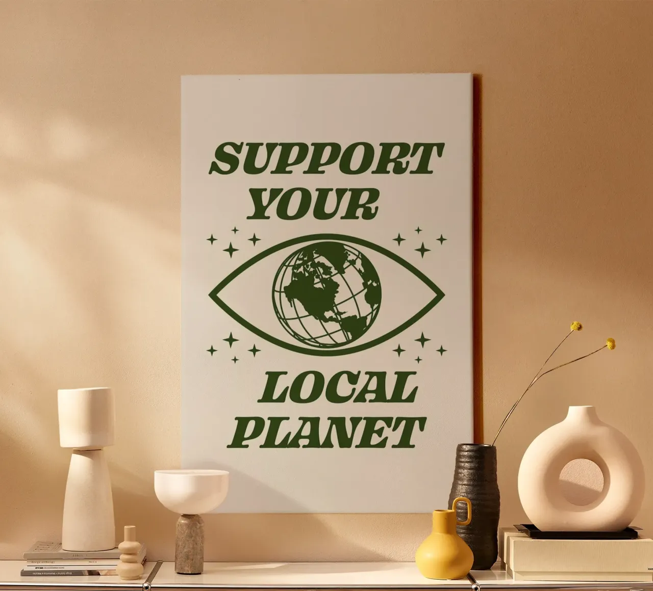Support Your Local Planet canvas van cafelab