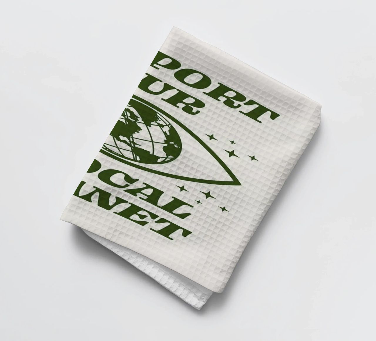 Support Your Local Planet canovaccio da cucina da cafelab